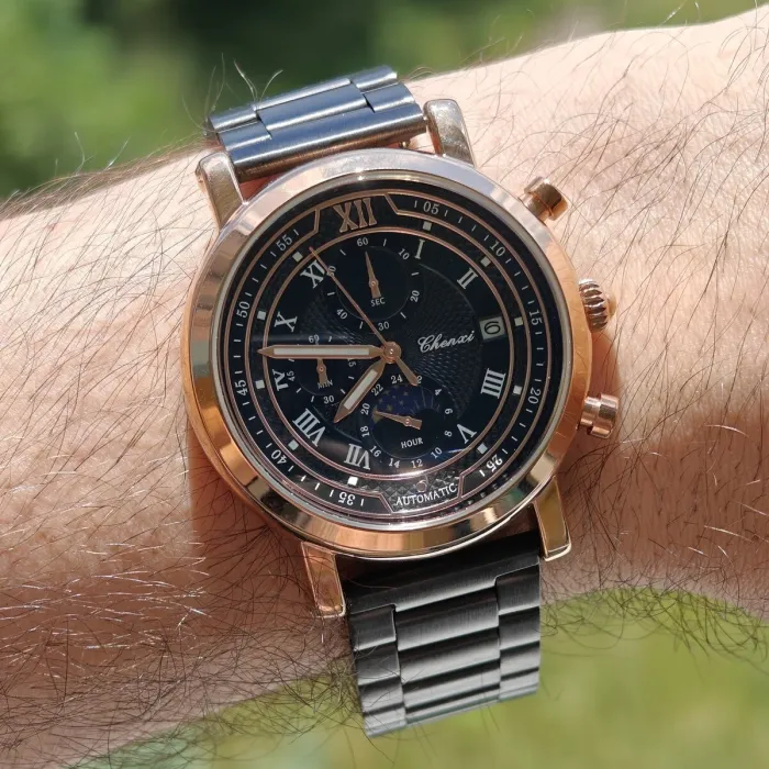 Чоловічий годинник Chenxi Patek Steel Black - зображення 3