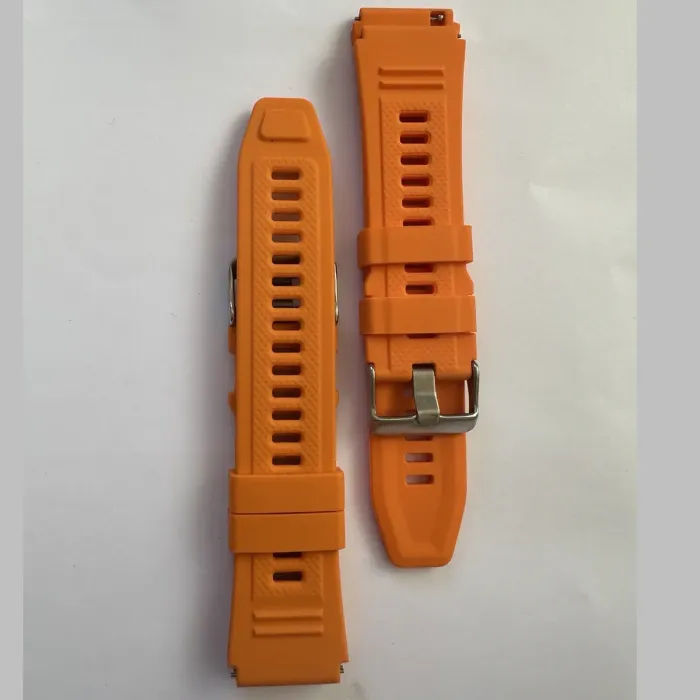 Ремінці до годинників Ремінець каучуковий помаранчевий розмір 22 - зображення 1