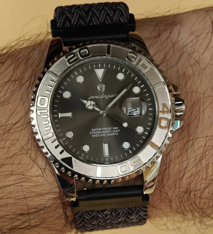 Чоловічий годинник Poedagar Pilot Nylon, 2 ремінці - зображення 7