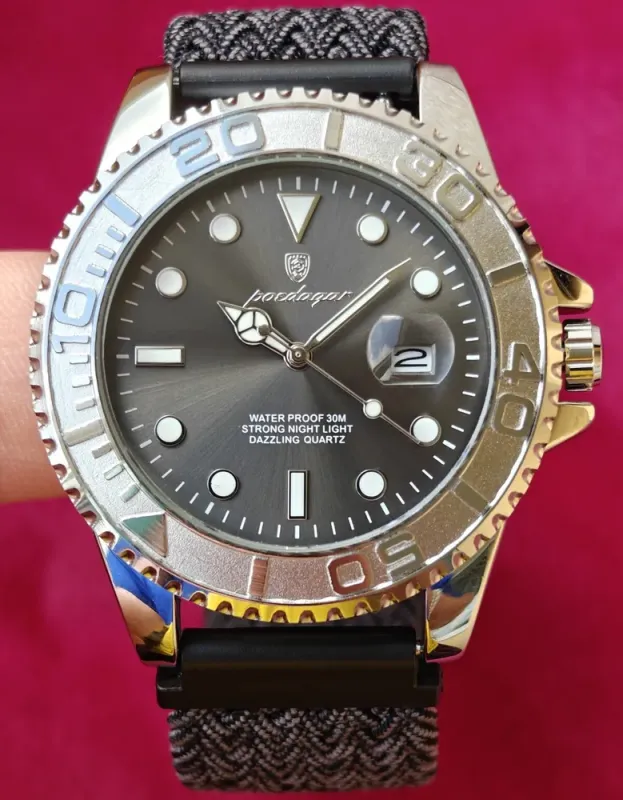 Чоловічий годинник Poedagar Pilot Nylon, 2 ремінці - зображення 8