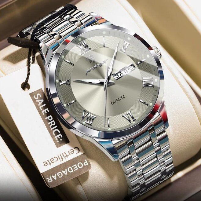 Чоловічий годинник Poedagar Berlin Nylon Creamy, 2 ремінці - зображення 4