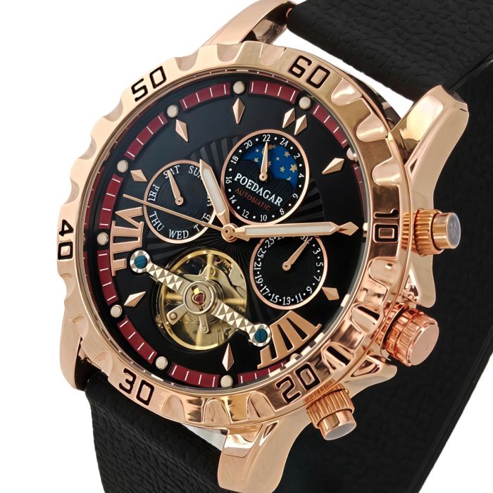 Чоловічий механічний годинник Poedagar Mechanical Prestige, 2 ремінці - изображение 1