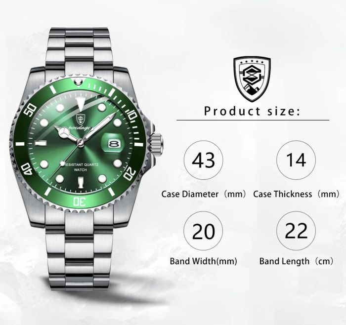 Чоловічий годинник Poedagar Olevs R-Line, 2 ремінці - зображення 6