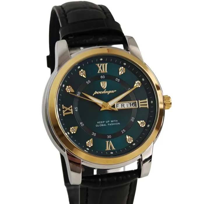 Чоловічий годинник Poedagar Unique Men Leather Deluxe, 2 ремінці - зображення 1