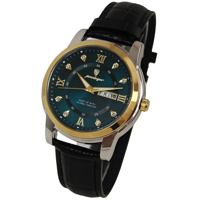 Чоловічий годинник Poedagar Unique Men Leather Deluxe, 2 ремінці - зображення 7