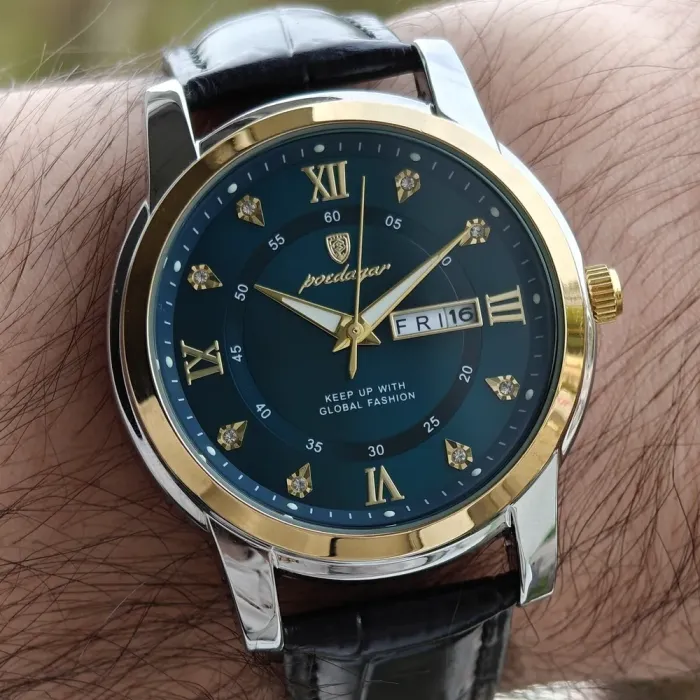 Чоловічий годинник Poedagar Unique Men Leather Deluxe, 2 ремінці - зображення 8