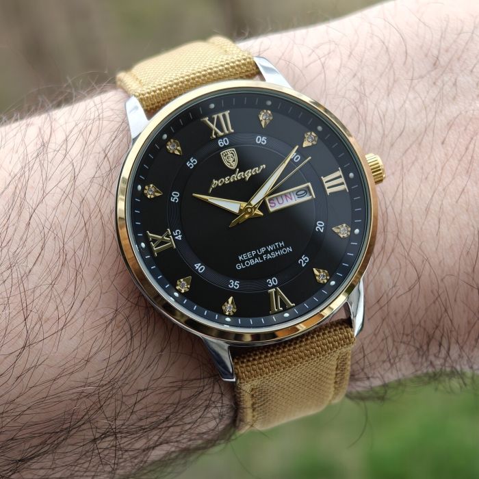 Чоловічий годинник Hemsut Poedagar Sahara Gold, 2 ремінці - изображение 6