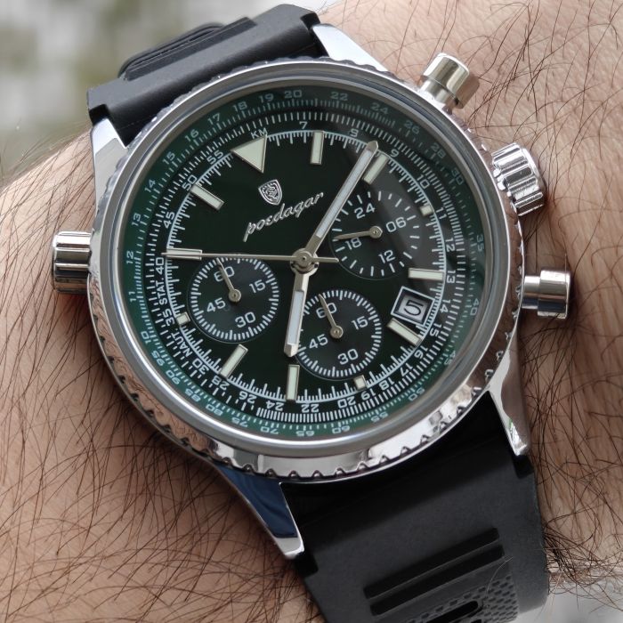 Чоловічий годинник Poedagar Avalon Rubber Black, 2 ремінці - зображення 7