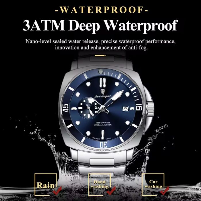 Чоловічий годинник Poedagar Lion R-Series, 2 ремінці - изображение 5