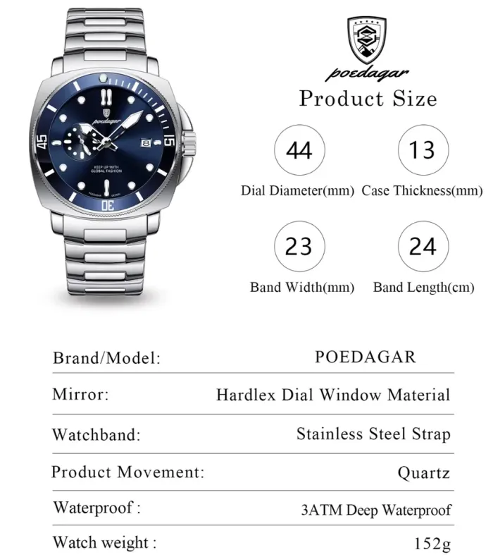 Чоловічий годинник Poedagar Lion - зображення 11