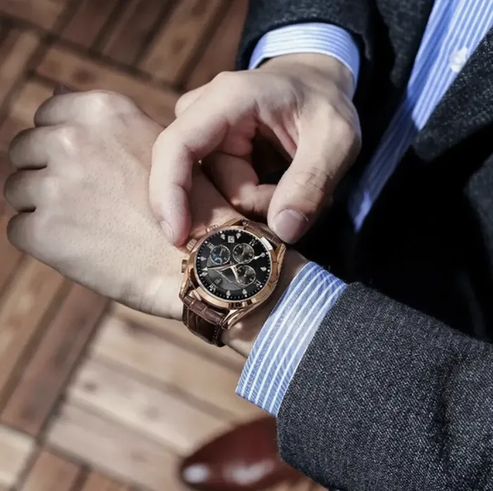 Чоловічий годинник Poedagar Magnat Gold - зображення 5