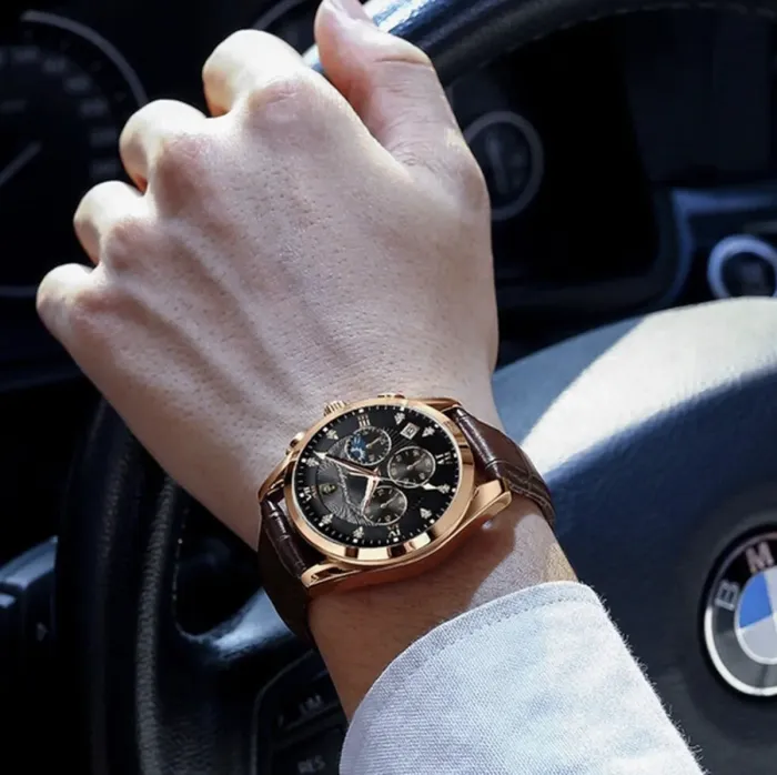 Чоловічий годинник Poedagar Magnat Gold - зображення 6