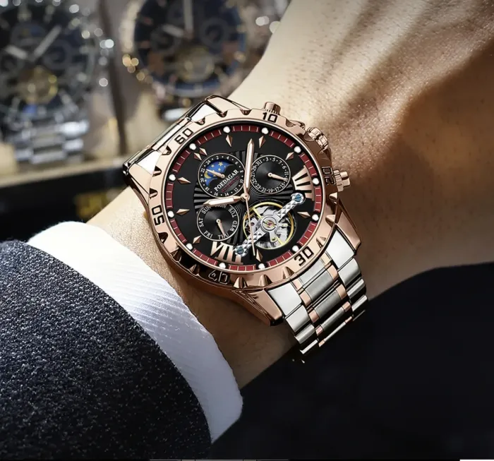 Чоловічий механічний годинник Poedagar Mechanical - зображення 5