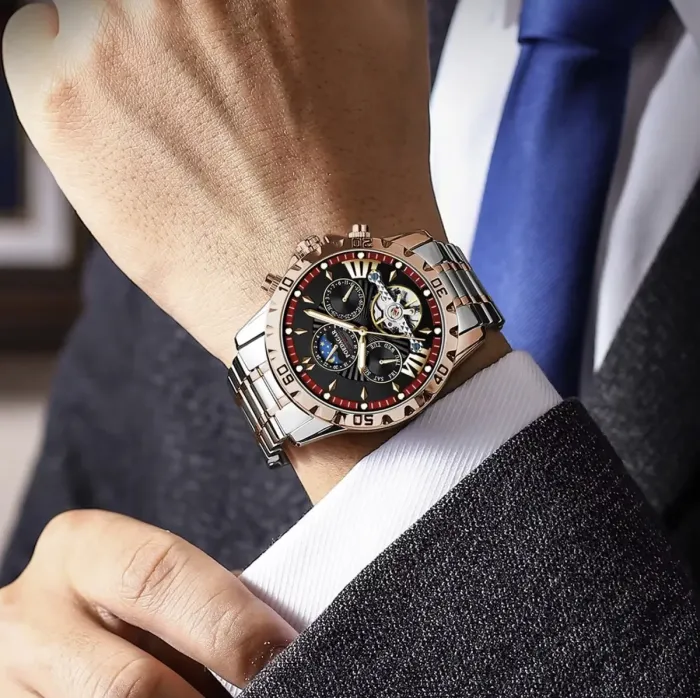 Чоловічий механічний годинник Poedagar Mechanical - зображення 8