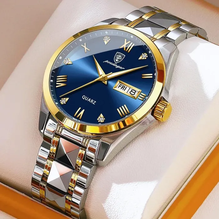 Чоловічий годинник Poedagar Omega Blue - зображення 1