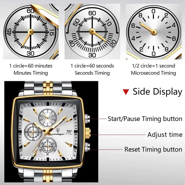 Чоловічий годинник Poedagar Parus Silver - зображення 8