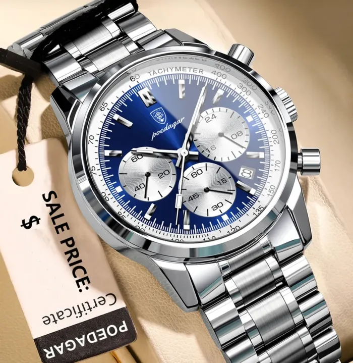 Чоловічий годинник Poedagar Petros Silver - зображення 3