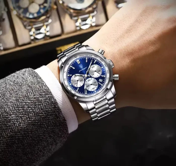 Чоловічий годинник Poedagar Petros Silver - зображення 4