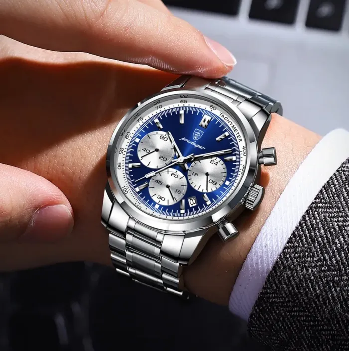 Чоловічий годинник Poedagar Petros Silver - зображення 5