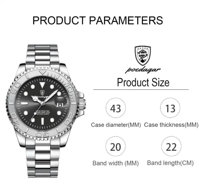 Чоловічий годинник Poedagar Pilot - зображення 7