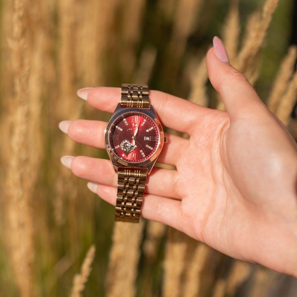 Жіночий годинник Poedagar Present Beige Flower, 2 ремінці - зображення 5