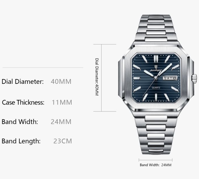 Чоловічий годинник Poedagar Chester - зображення 10