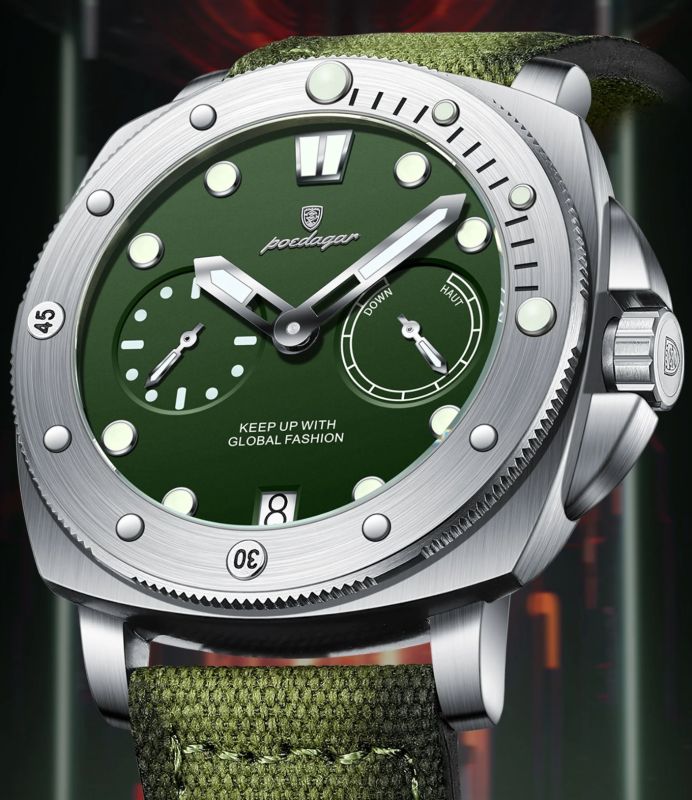 Чоловічий годинник Poedagar Select Silver Metal, 2 ремінці - зображення 3