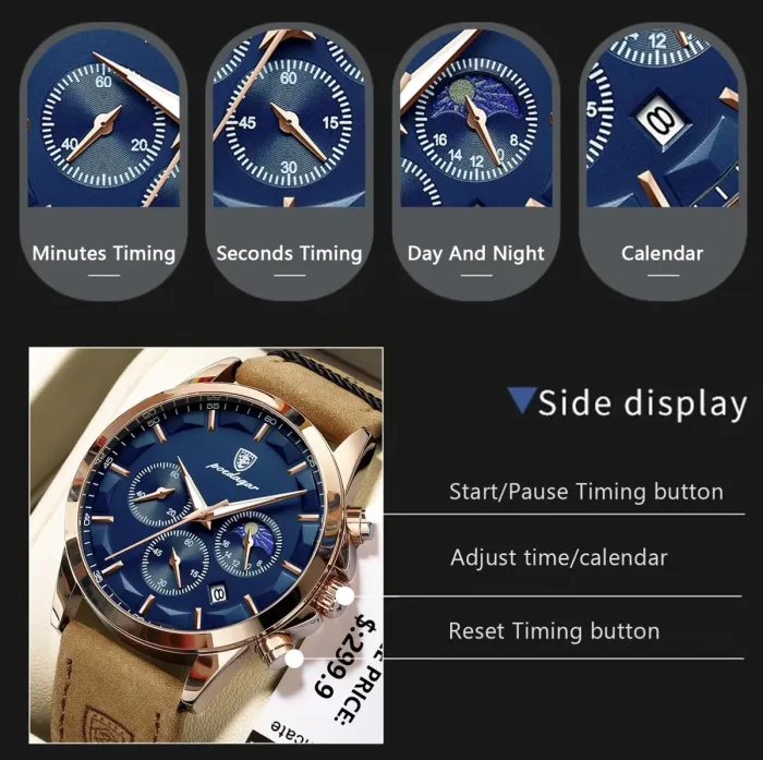 Чоловічий годинник Poedagar West - зображення 8