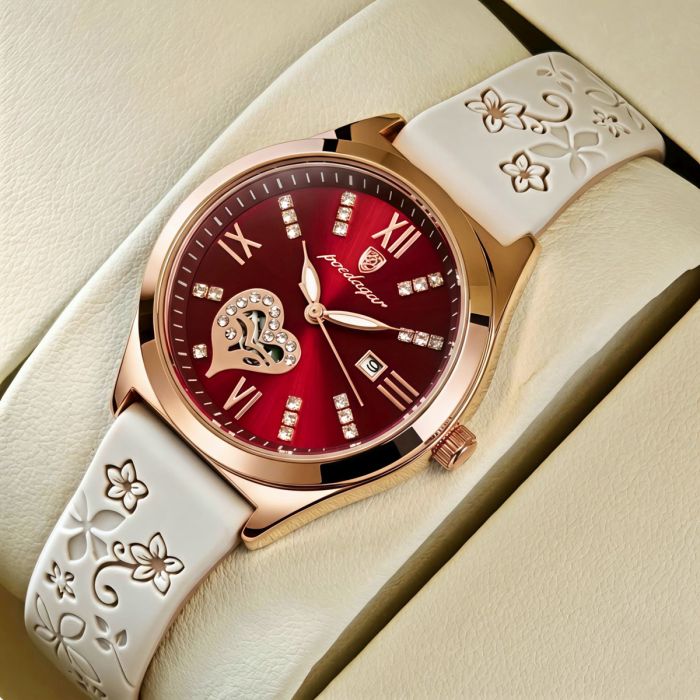 Жіночий годинник Poedagar Present Beige Flower, 2 ремінці - зображення 2