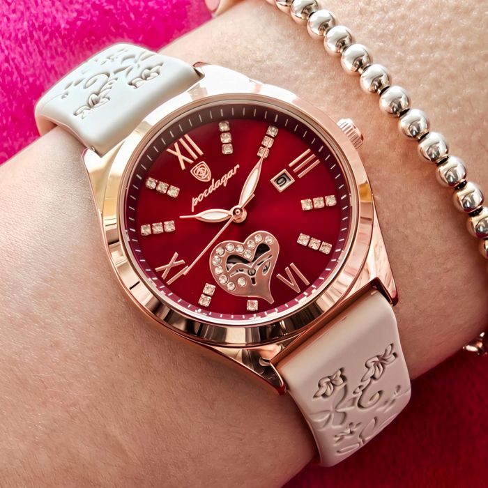 Жіночий годинник Poedagar Present Beige Flower, 2 ремінці - зображення 6