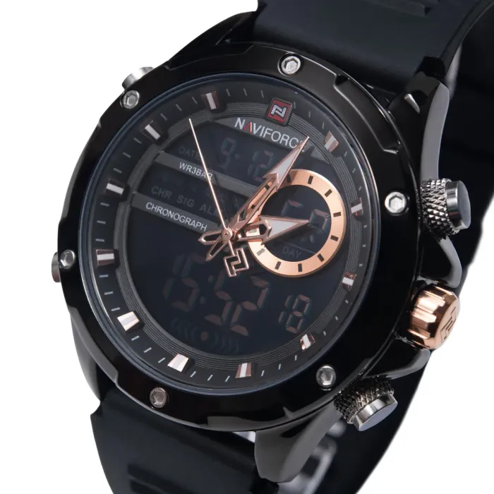 Чоловічий спортивний тактичний годинник Naviforce Pride Darkside, 2 ремінці - зображення 2
