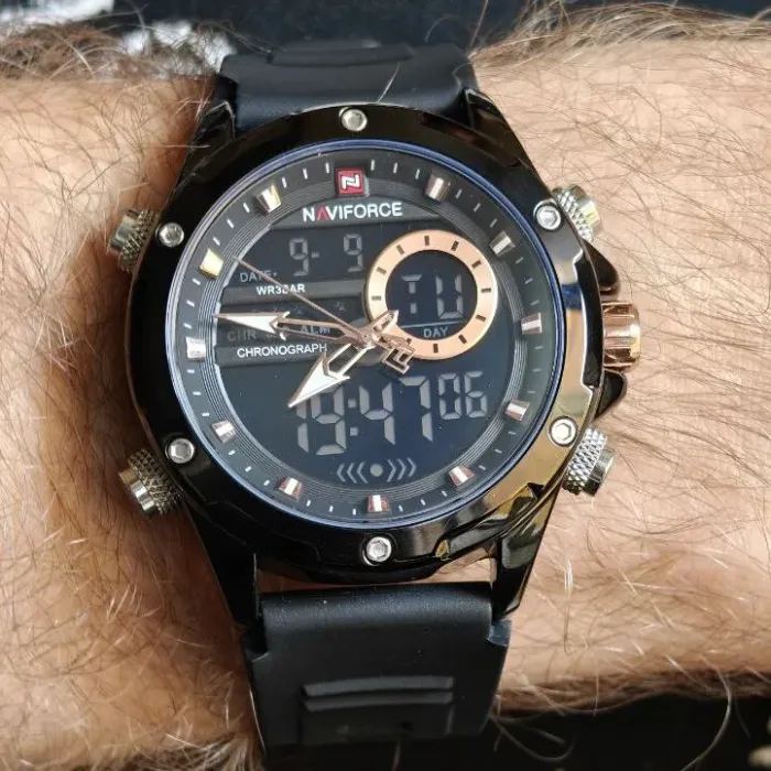 Чоловічий спортивний тактичний годинник Naviforce Pride Darkside, 2 ремінці - зображення 6