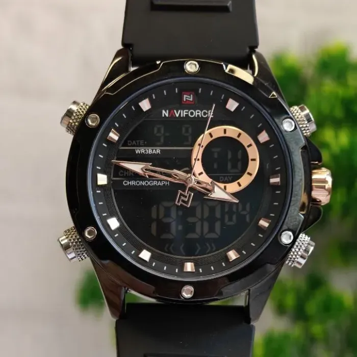 Чоловічий спортивний тактичний годинник Naviforce Pride Darkside, 2 ремінці - зображення 7