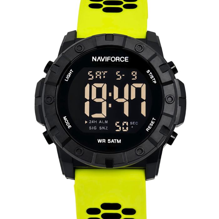 Чоловічий водостійкий спортивний тактичний годинник Naviforce Professional Brutal Green, 2 ремінці - изображение 1