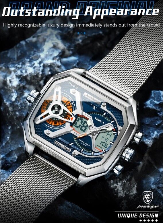 Чоловічий спортивний тактичний годинник Poedagar Reactor - зображення 9