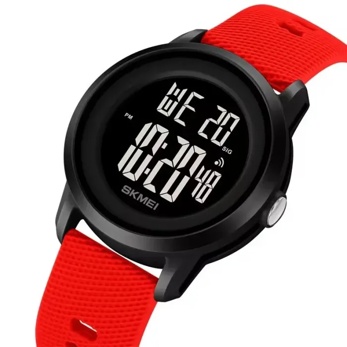 Чоловічий спортивний водостійкий тактичний годинник Skmei Red - зображення 1