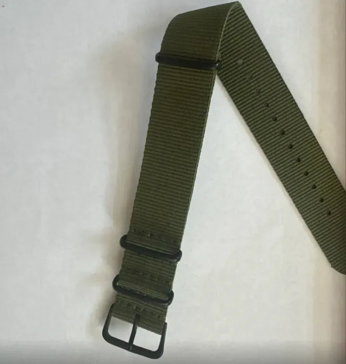 Ремінець тканевий зелений розмір 22 - зображення 3