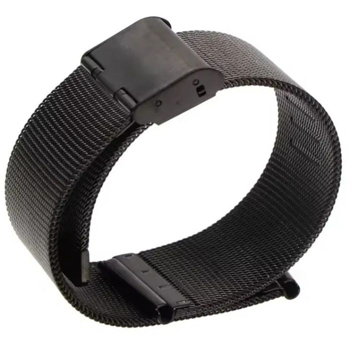 Ремінець міланське плетіння чорний 20 мм - изображение 1