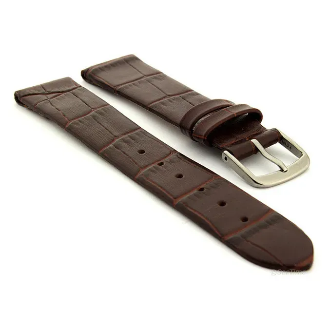 Ремінець коричневий із натуральної шкіри 22 - зображення 1