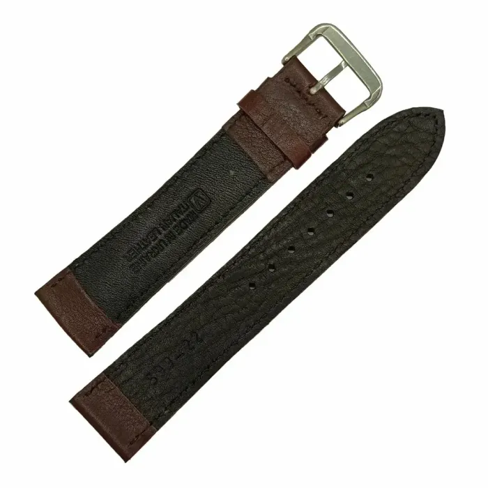 Ремінець коричневий із натуральної шкіри 22 - зображення 2