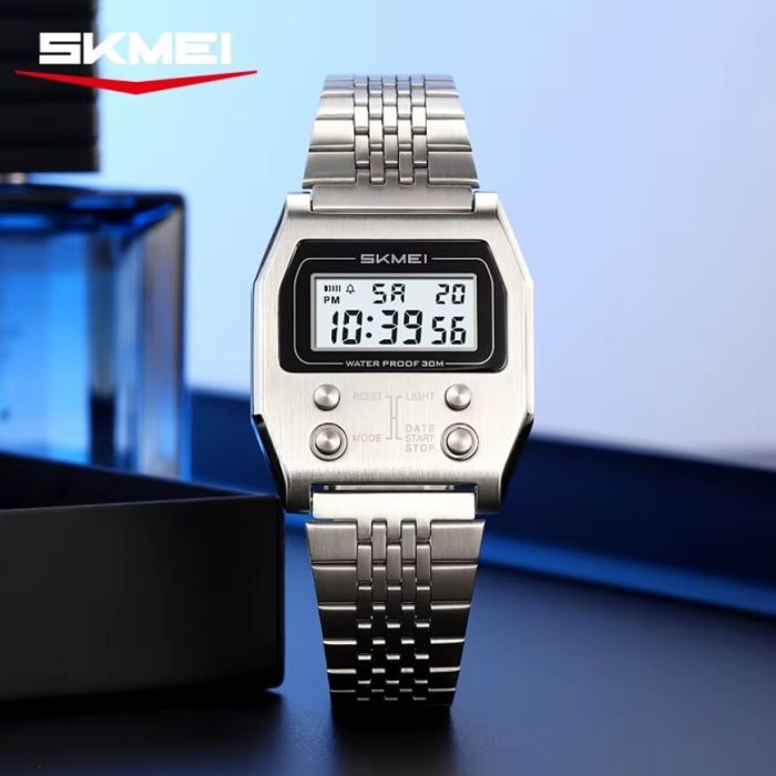 Чоловічий спортивний тактичний годинник Skmei Retro Steel - изображение 3