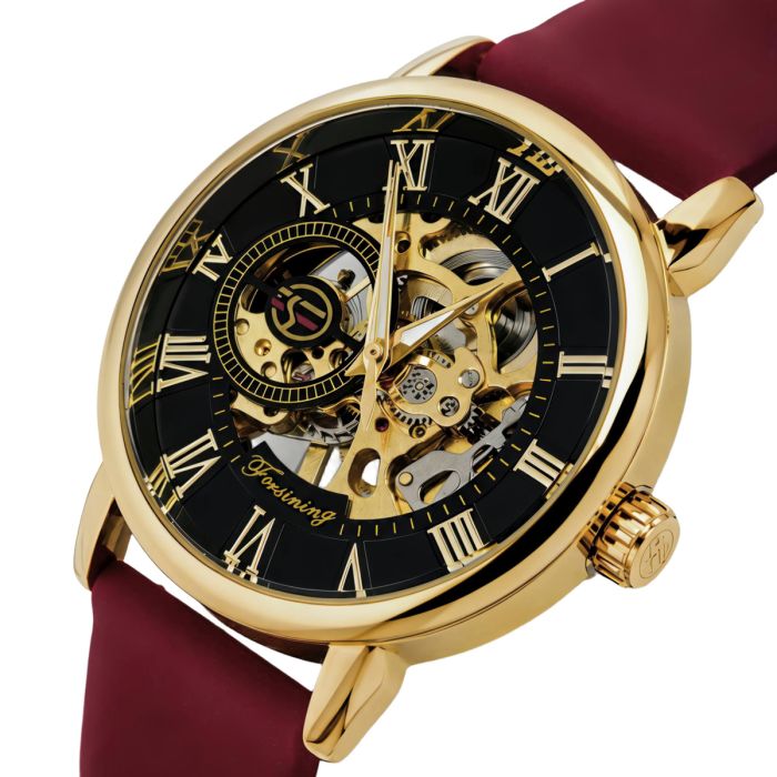 Жіночий механічний годинник Forsining Rich Ruby Red - зображення 1