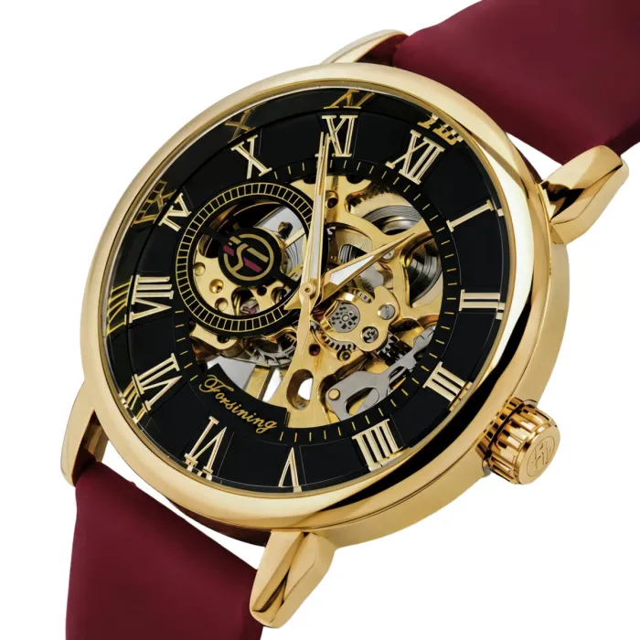 Жіночий механічний годинник Forsining Rich Ruby Red - зображення 1
