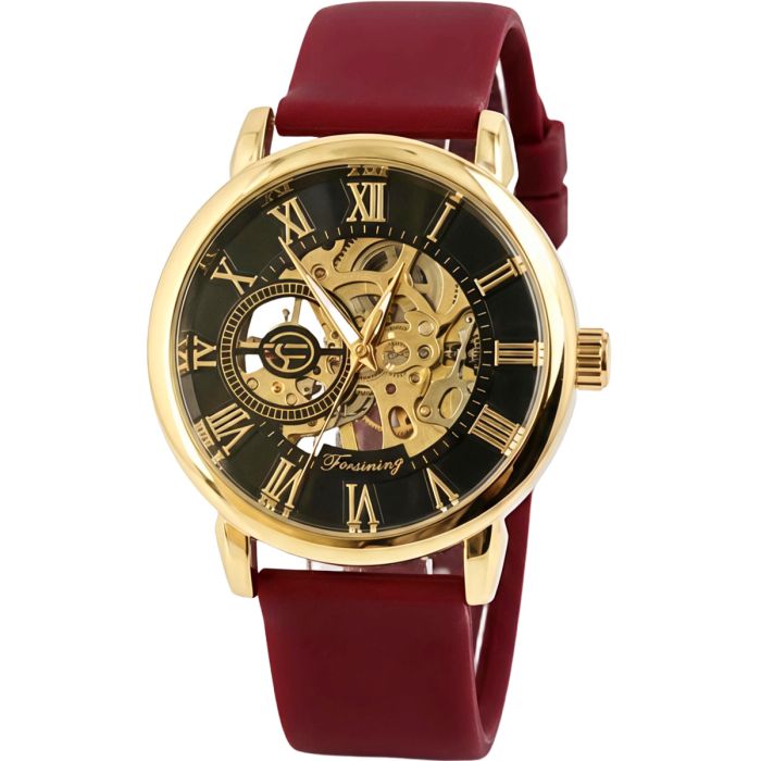 Жіночий механічний годинник Forsining Rich Ruby Red - изображение 2