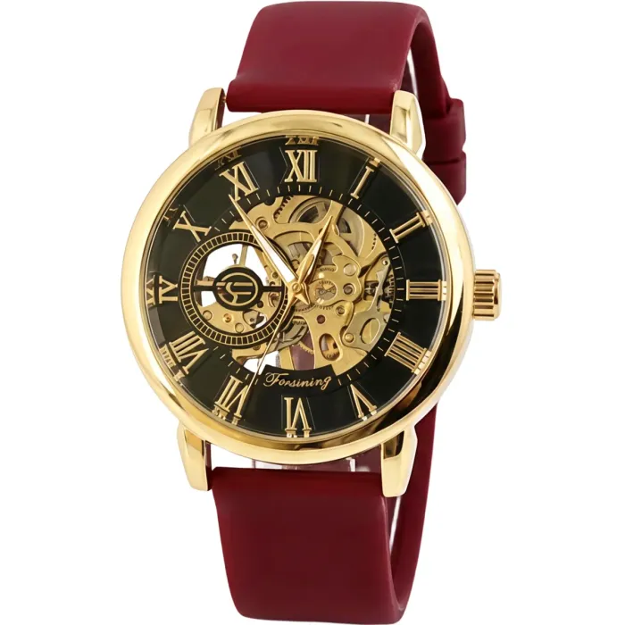 Жіночий механічний годинник Forsining Rich Ruby Red - зображення 2