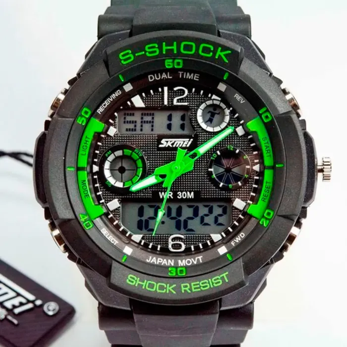 Дитячі годинники Skmei S-Shock Green 0931 - зображення 5