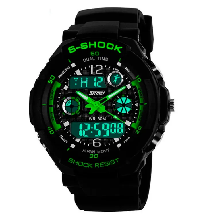 Дитячі годинники Skmei S-Shock Green 0931 - зображення 2