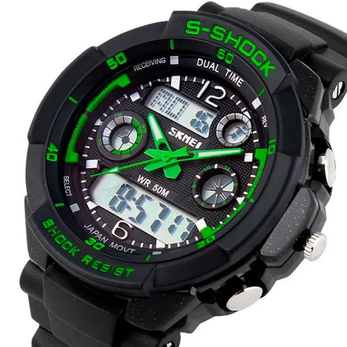 Дитячі годинники Skmei S-Shock Green 0931 - зображення 3