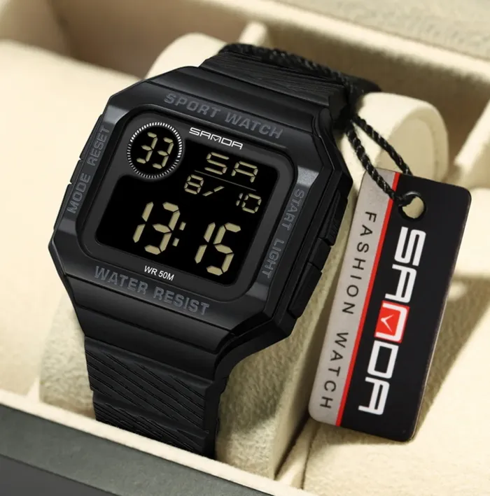 Чоловічий водостійкий спортивний тактичний годинник Sanda Helicopter - зображення 3