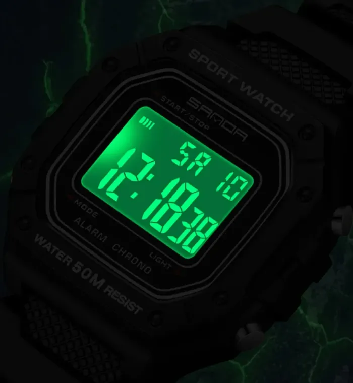 Чоловічий спортивний водостійкий тактичний годинник Sanda Liner - зображення 9